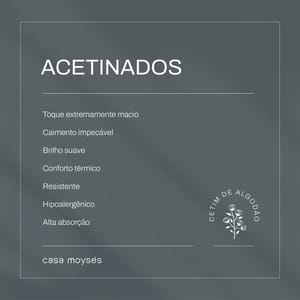 (Escolha para dias Quentes) Kit Cama Algodão Egípcio Acetinado Deluxe Essenza